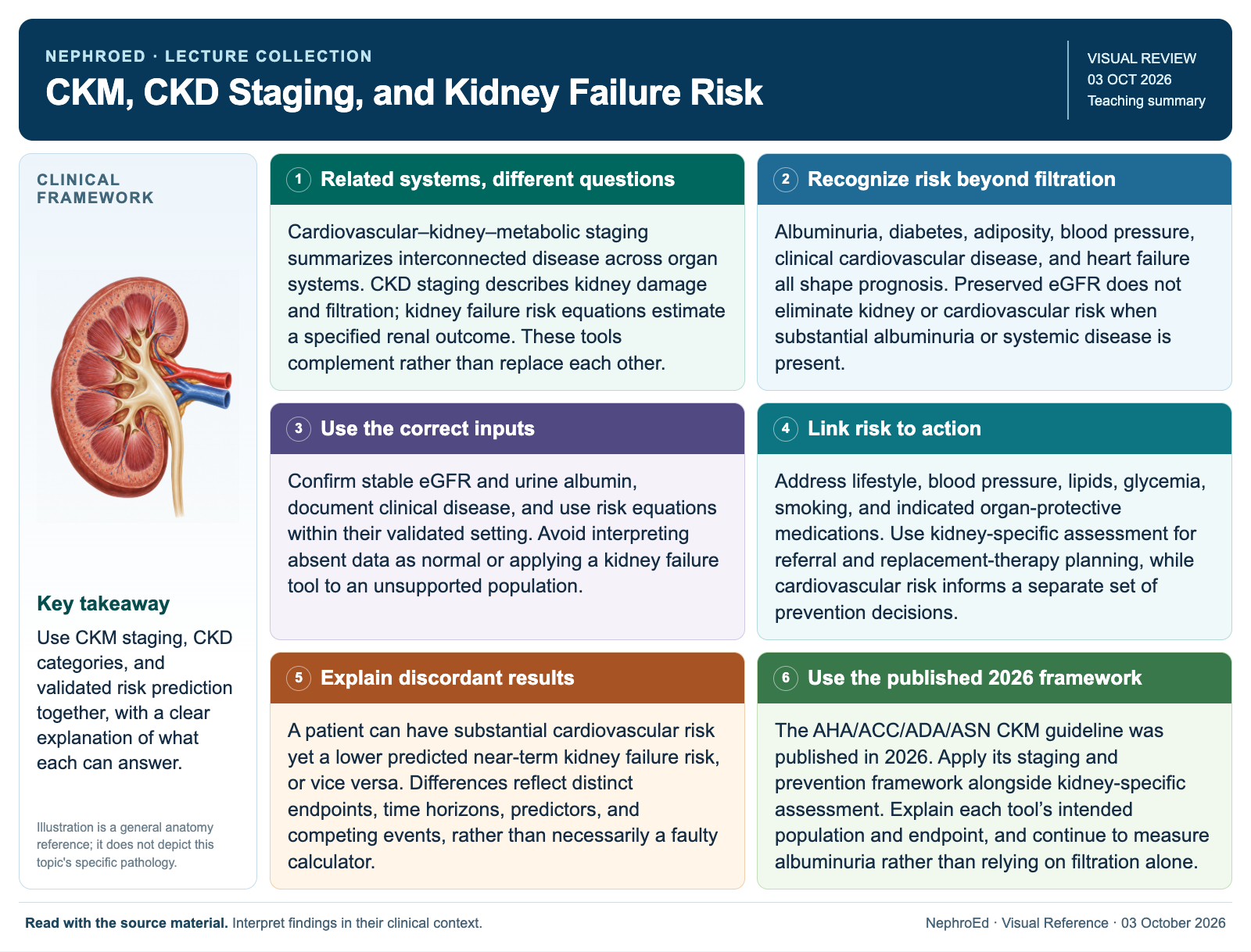 CKM, CKD Staging, and Kidney Failure Risk visual summary. Open for the full image and text version.