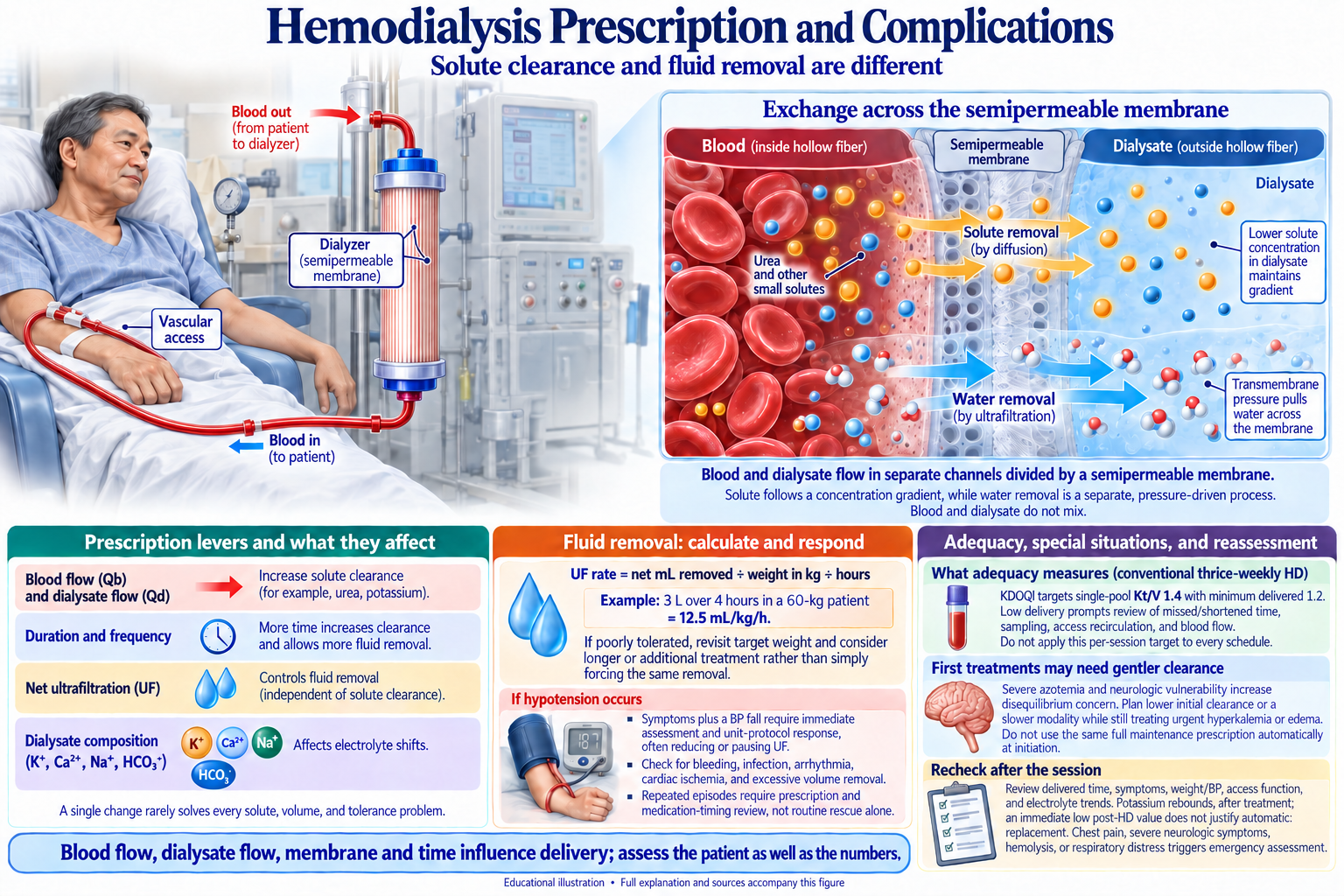 Hemodialysis Prescription and Complications visual summary