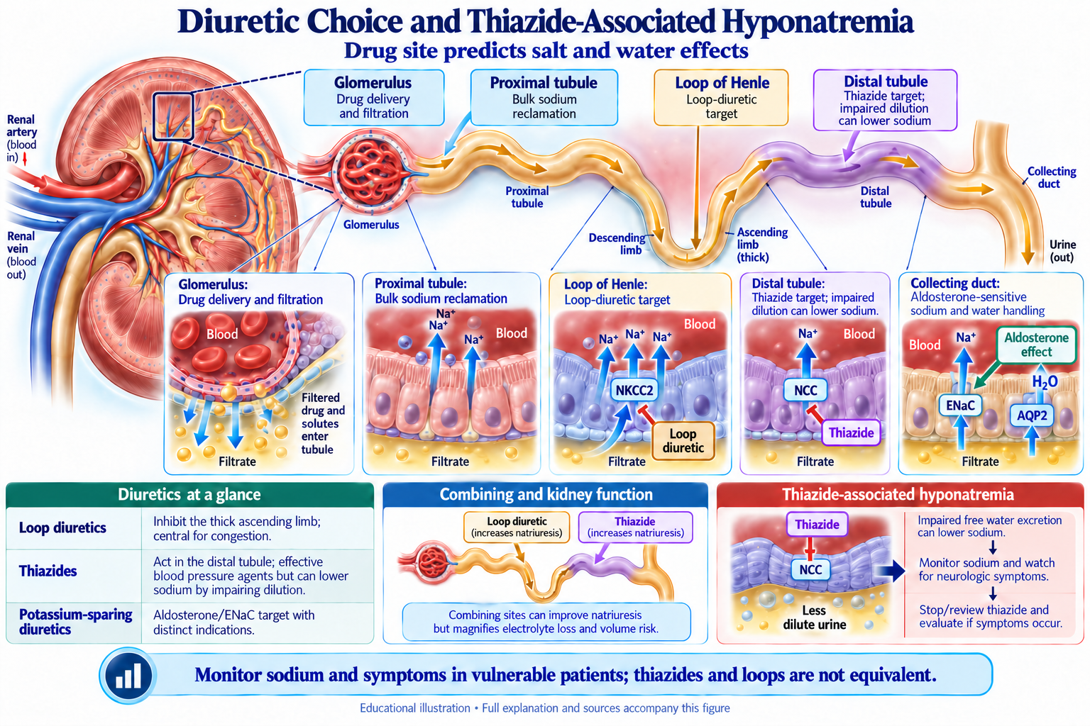 Diuretic Choice and Thiazide-Associated Hyponatremia visual summary