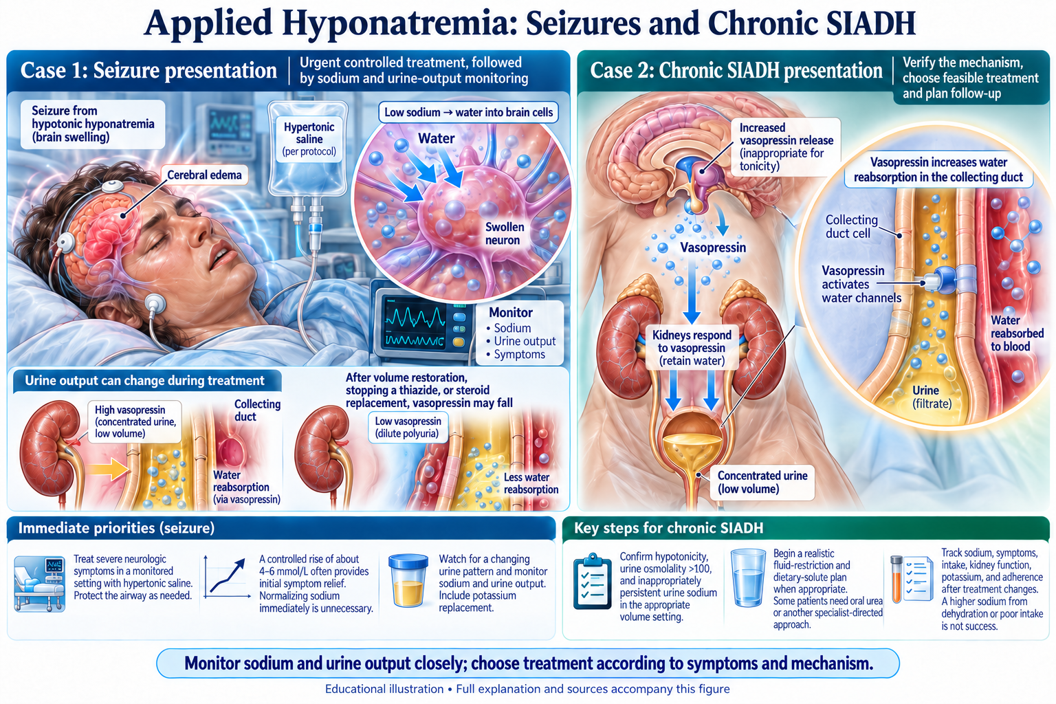 Applied Hyponatremia: Seizures and Chronic SIADH visual summary
