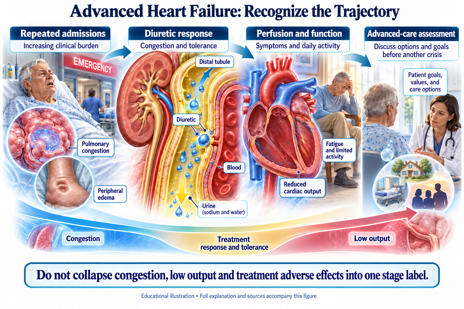 Advanced Heart Failure: Recognize the Trajectory visual summary