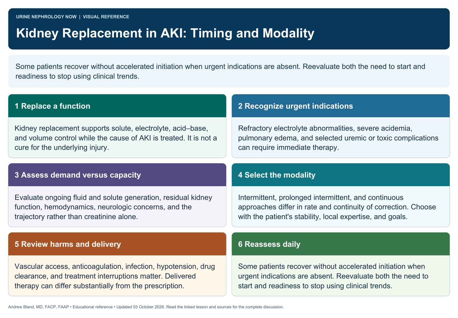 Kidney Replacement in AKI: Timing and Modality. Full text follows below.