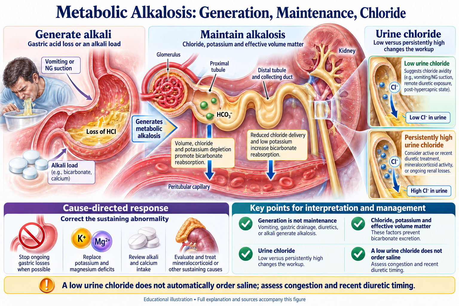 Metabolic Alkalosis: Generation Plus Maintenance visual summary