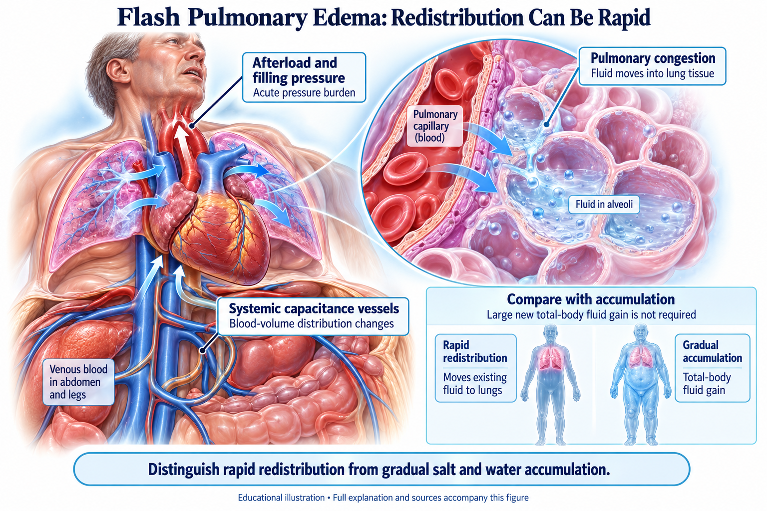 Flash Pulmonary Edema: Redistribution Can Be Rapid visual summary