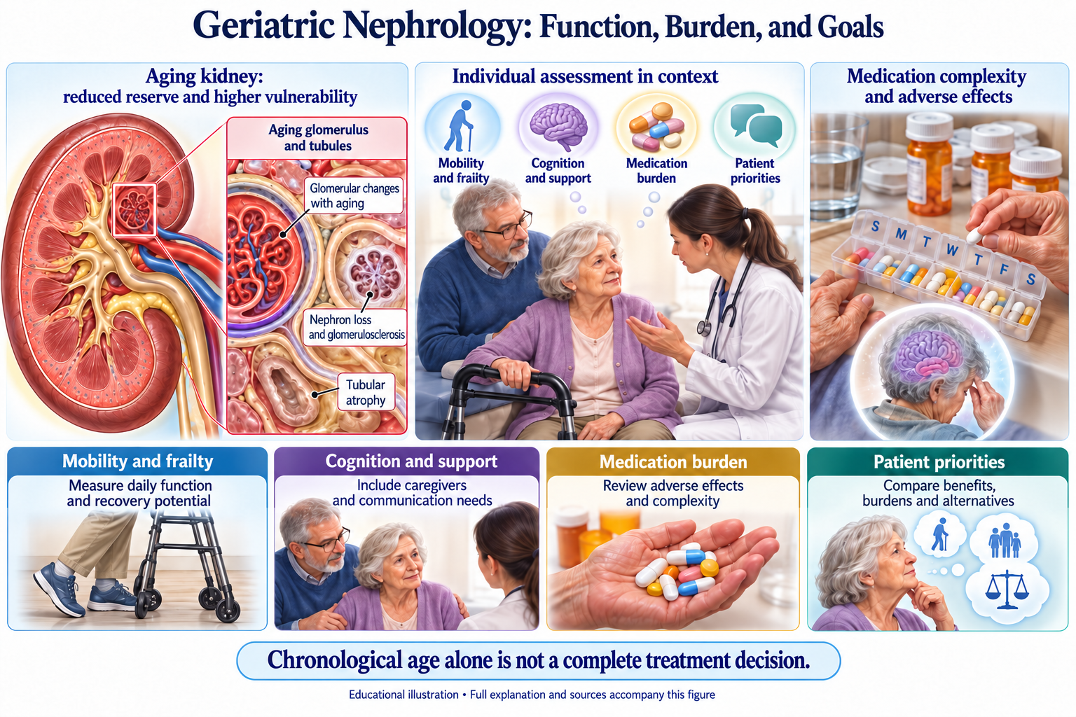 Geriatric Nephrology: Function, Burden, and Goals visual summary