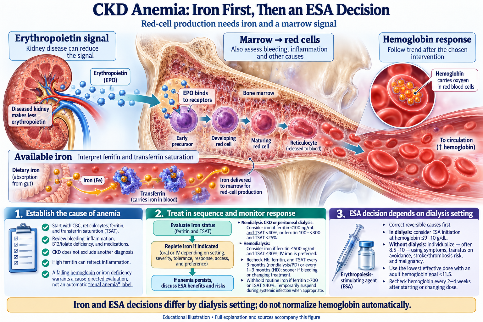 Dialysis Anemia: Explain the Response Before Escalating visual summary
