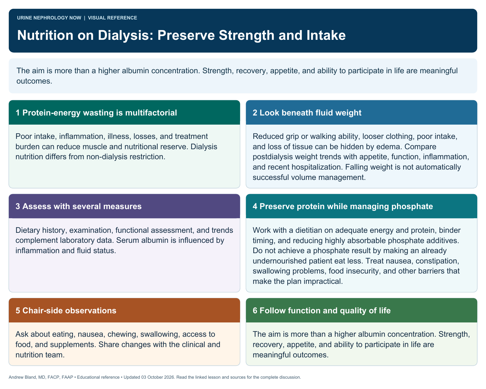 Nutrition on Dialysis: Preserve Strength and Intake. Full text follows below.