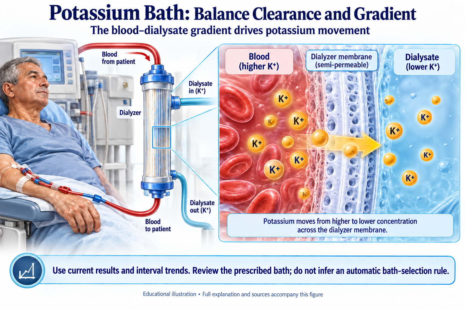 Potassium Bath: Balance Clearance and Gradient visual summary