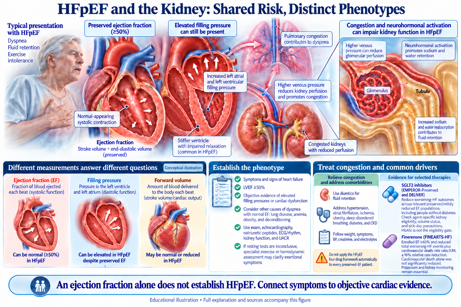 HFpEF: Demonstrate the Syndrome visual summary