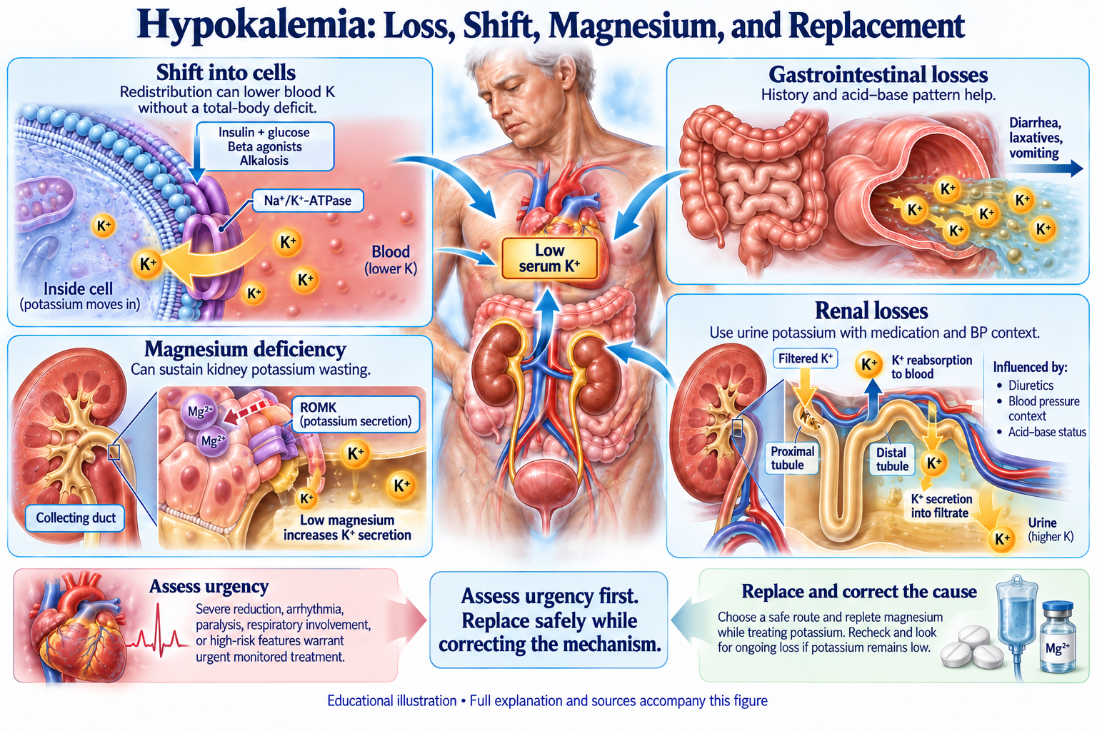 Hypokalemia: Repletion Is Only Part of the Task visual summary
