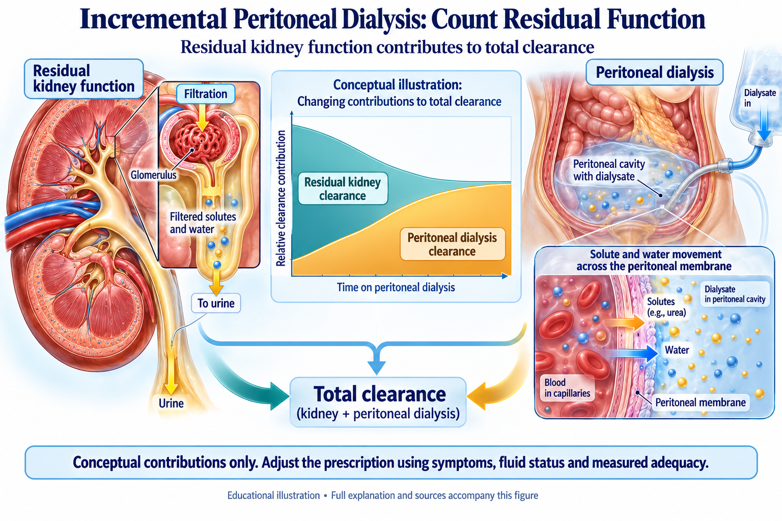 Incremental Peritoneal Dialysis: Count Residual Function visual summary