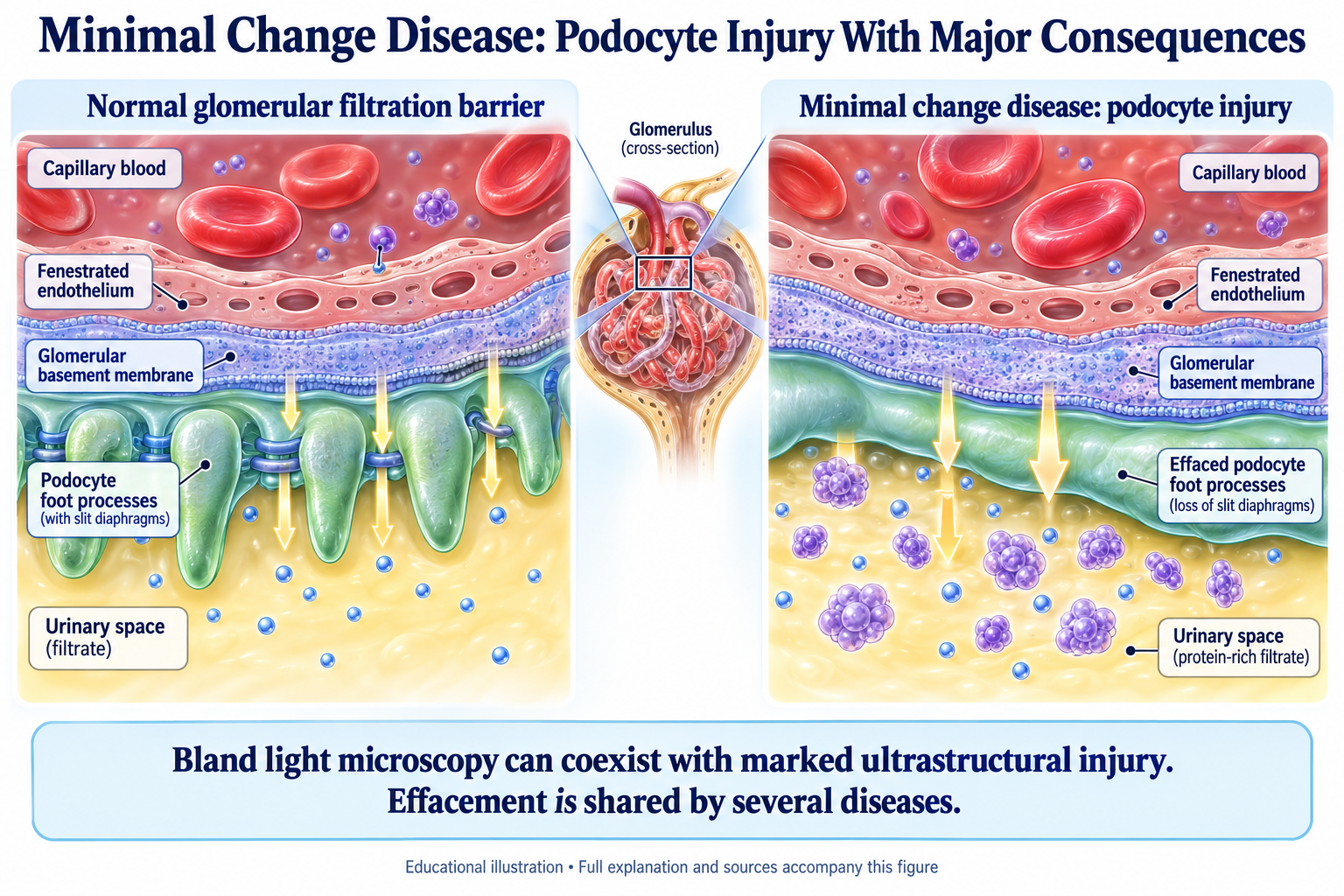 Minimal Change Disease: Podocyte Injury With Major Consequences visual summary