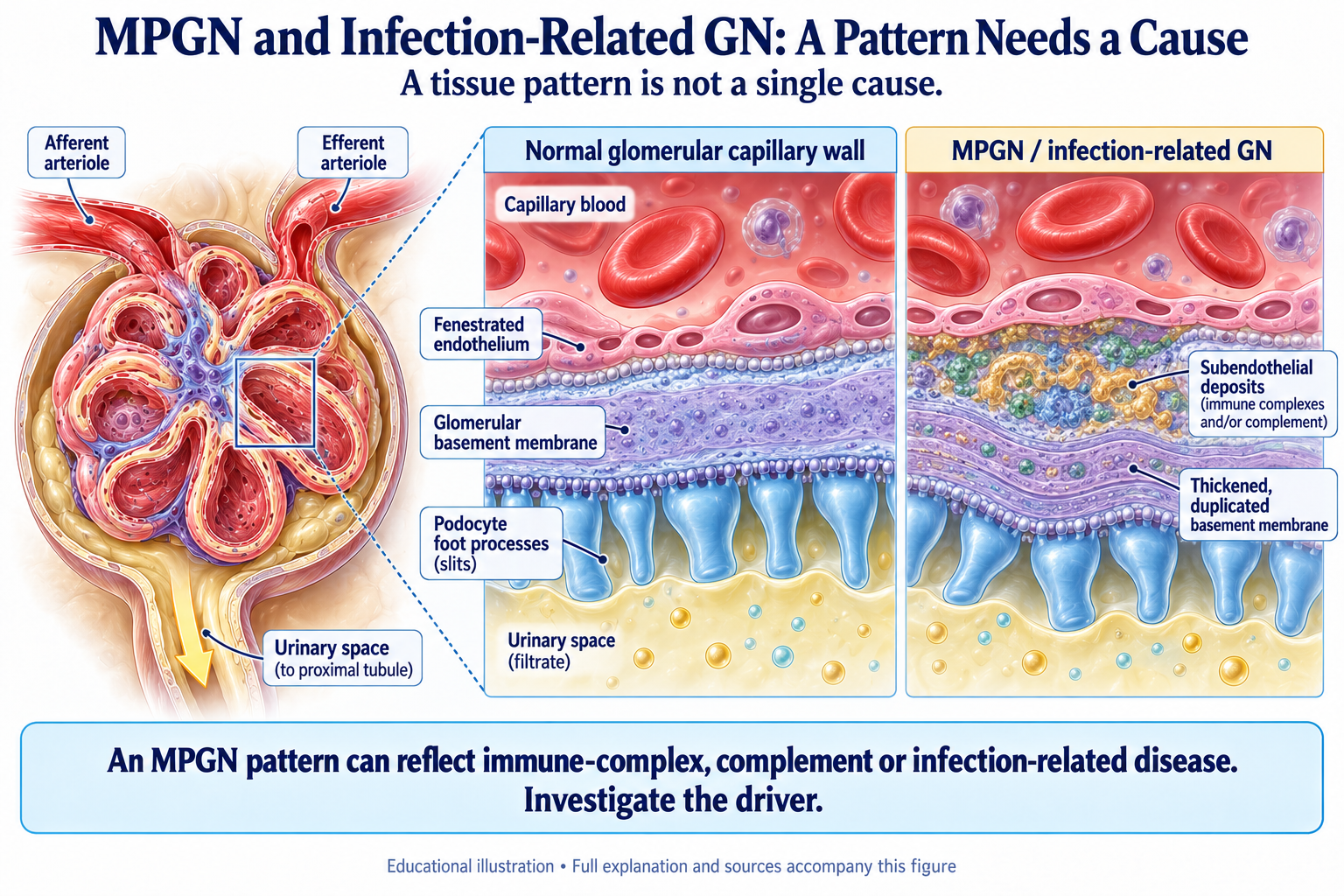 MPGN and Infection-Related GN: A Pattern Needs a Cause visual summary
