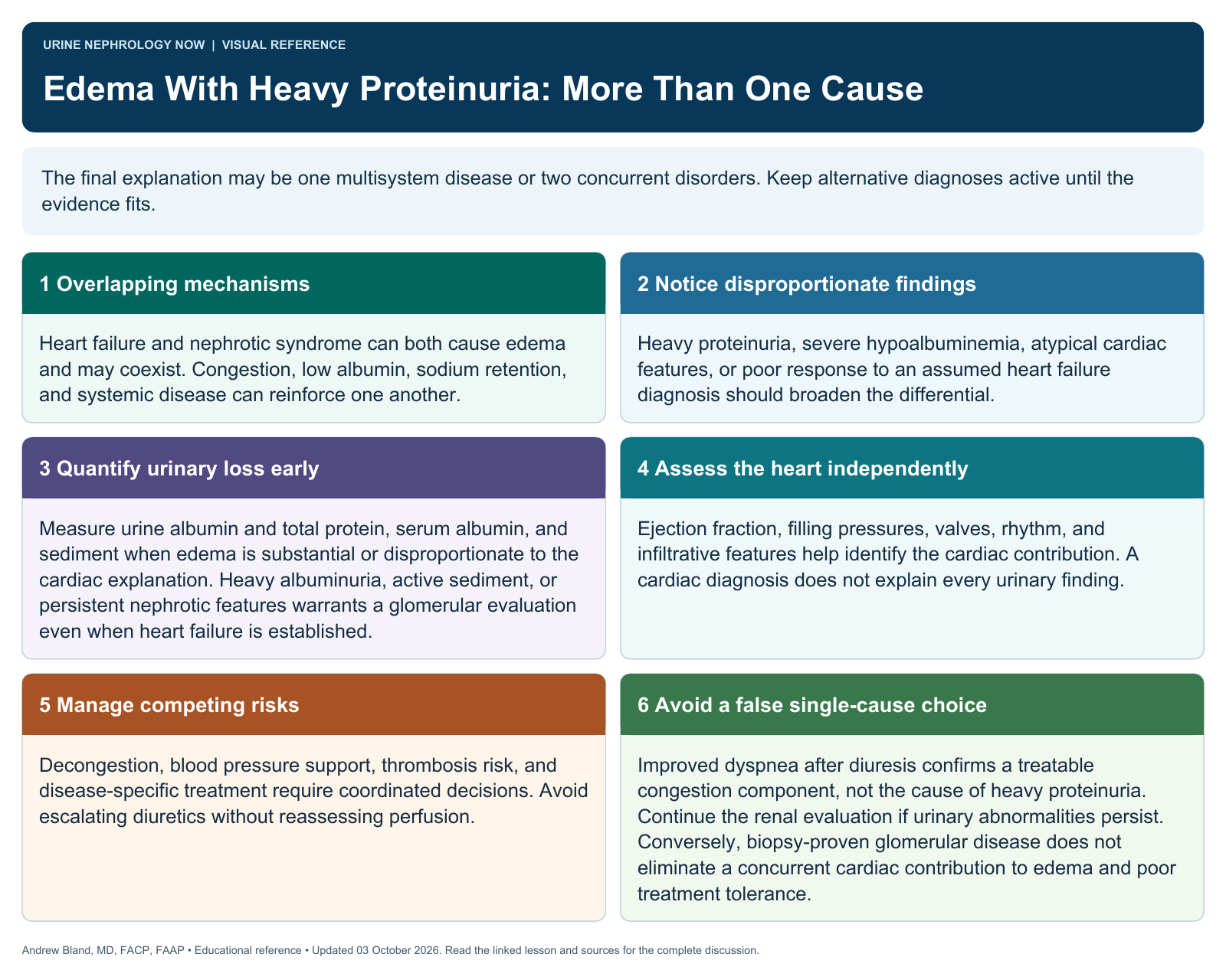 Edema With Heavy Proteinuria: More Than One Cause. Full text follows below.