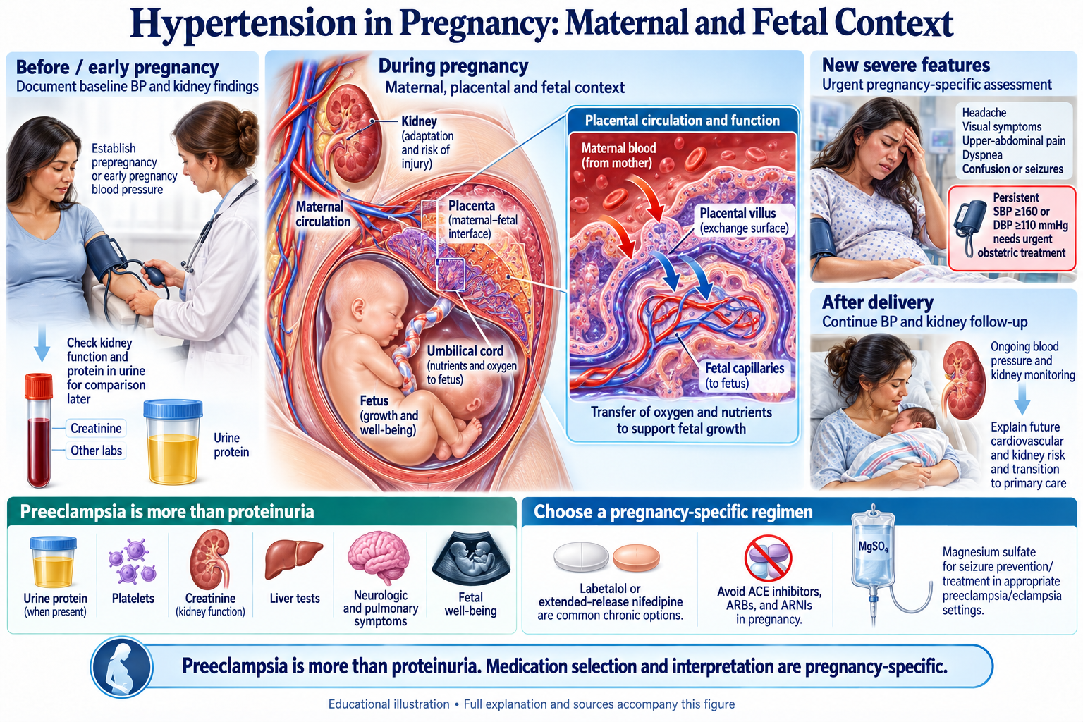 Pregnancy and Kidney Disease: Two Patients, Changing Physiology visual summary