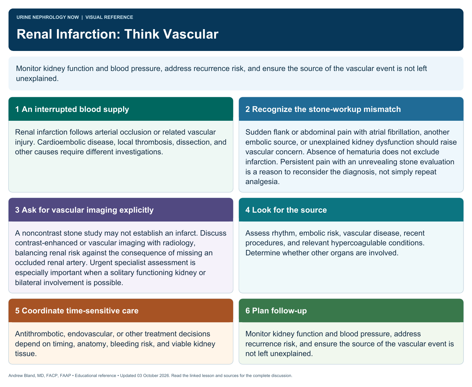 Renal Infarction: Think Vascular. Full text follows below.