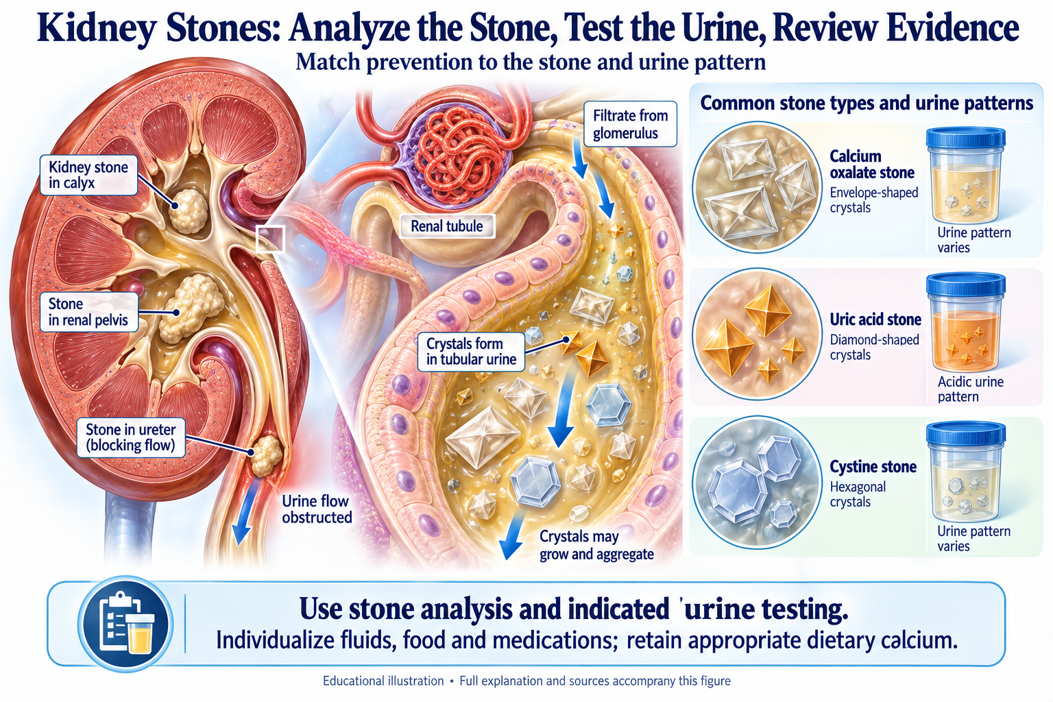 Stone Prevention: Start With Composition visual summary. Open for the full image and text version.