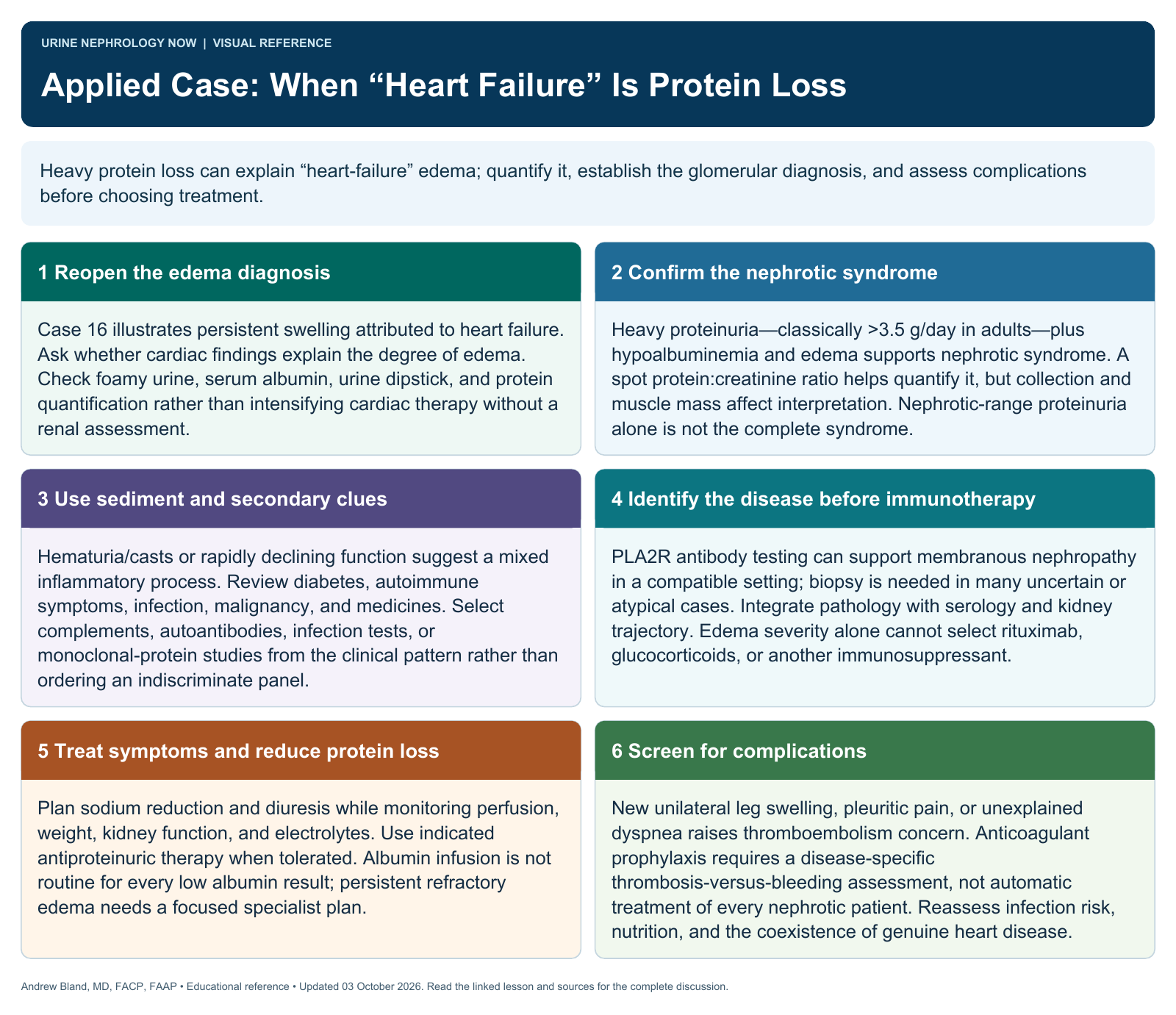 Applied Case: When “Heart Failure” Is Protein Loss. Full text follows below.