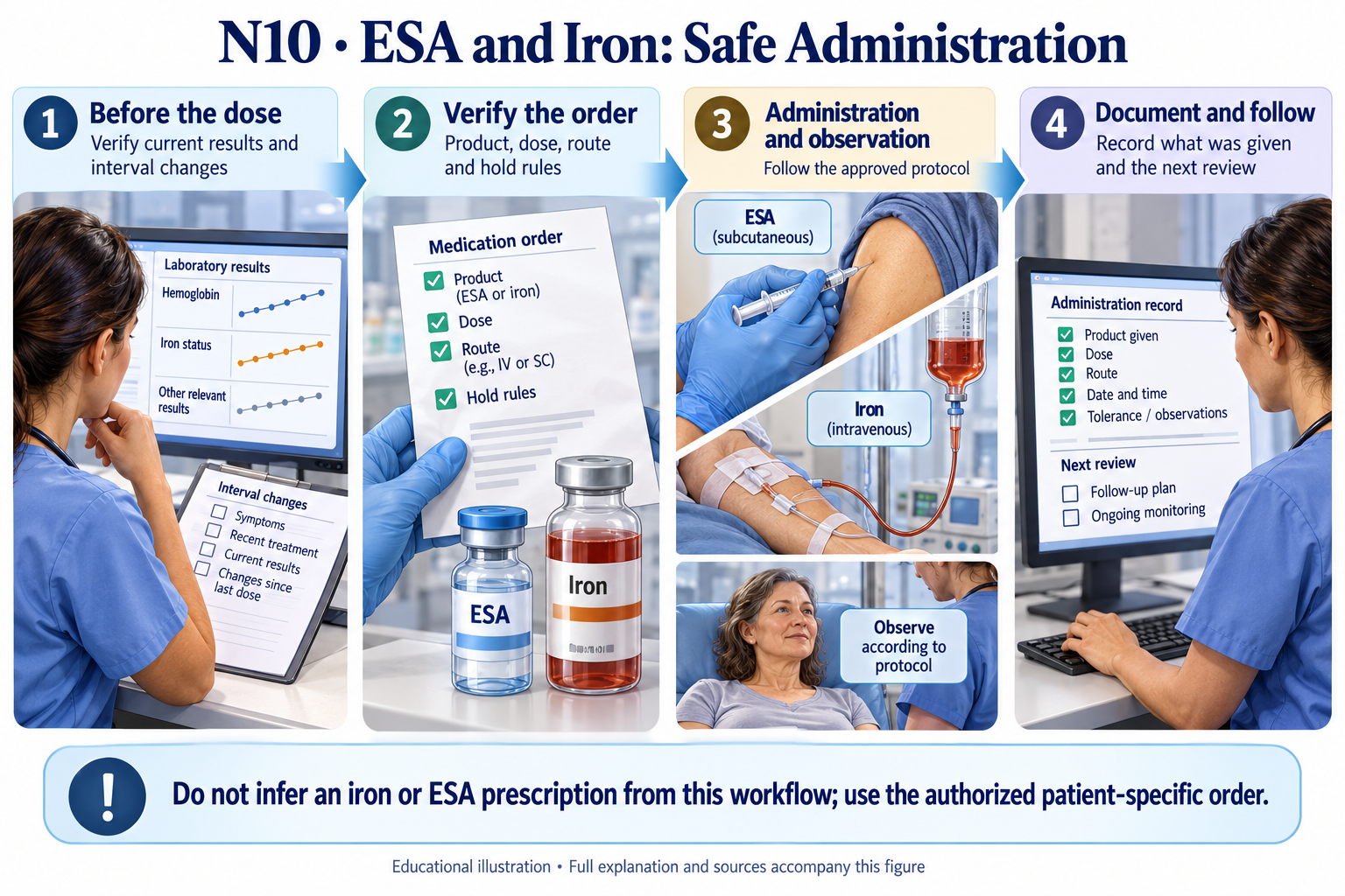 N10 · ESA and Iron: Safe Administration visual summary