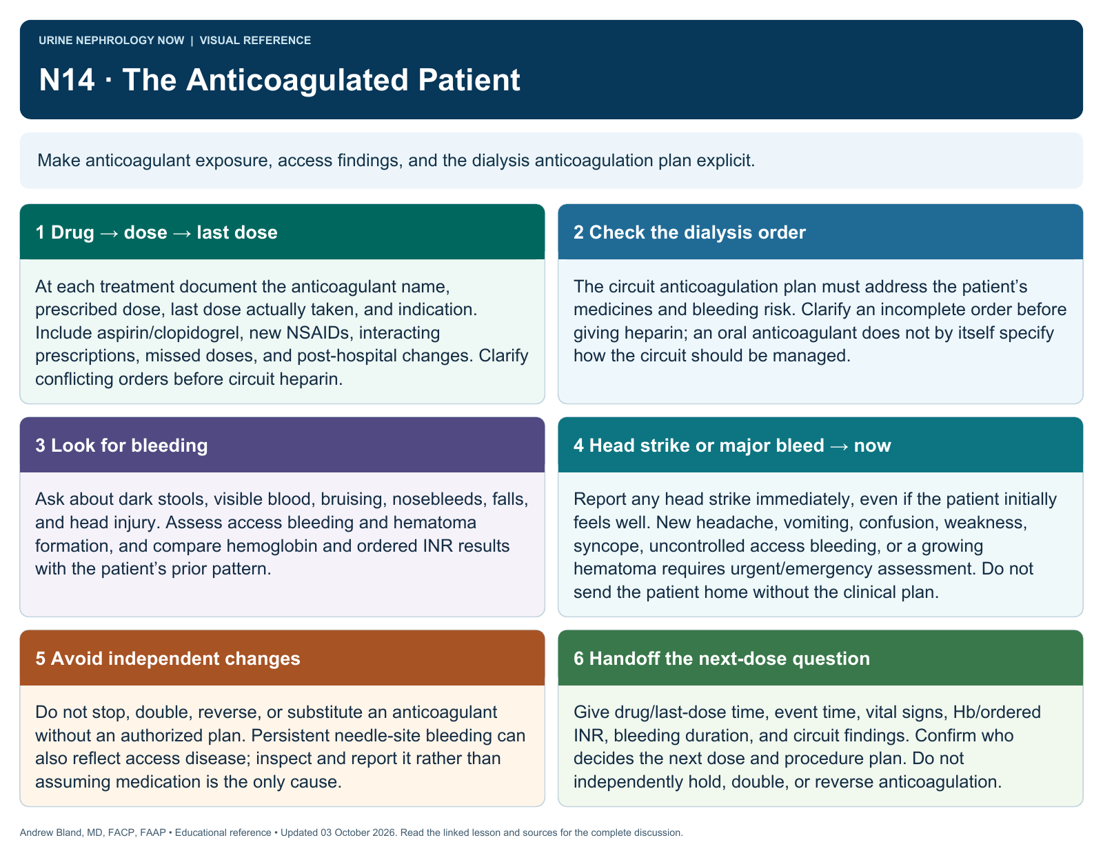 N14 · The Anticoagulated Patient. Full text follows below.