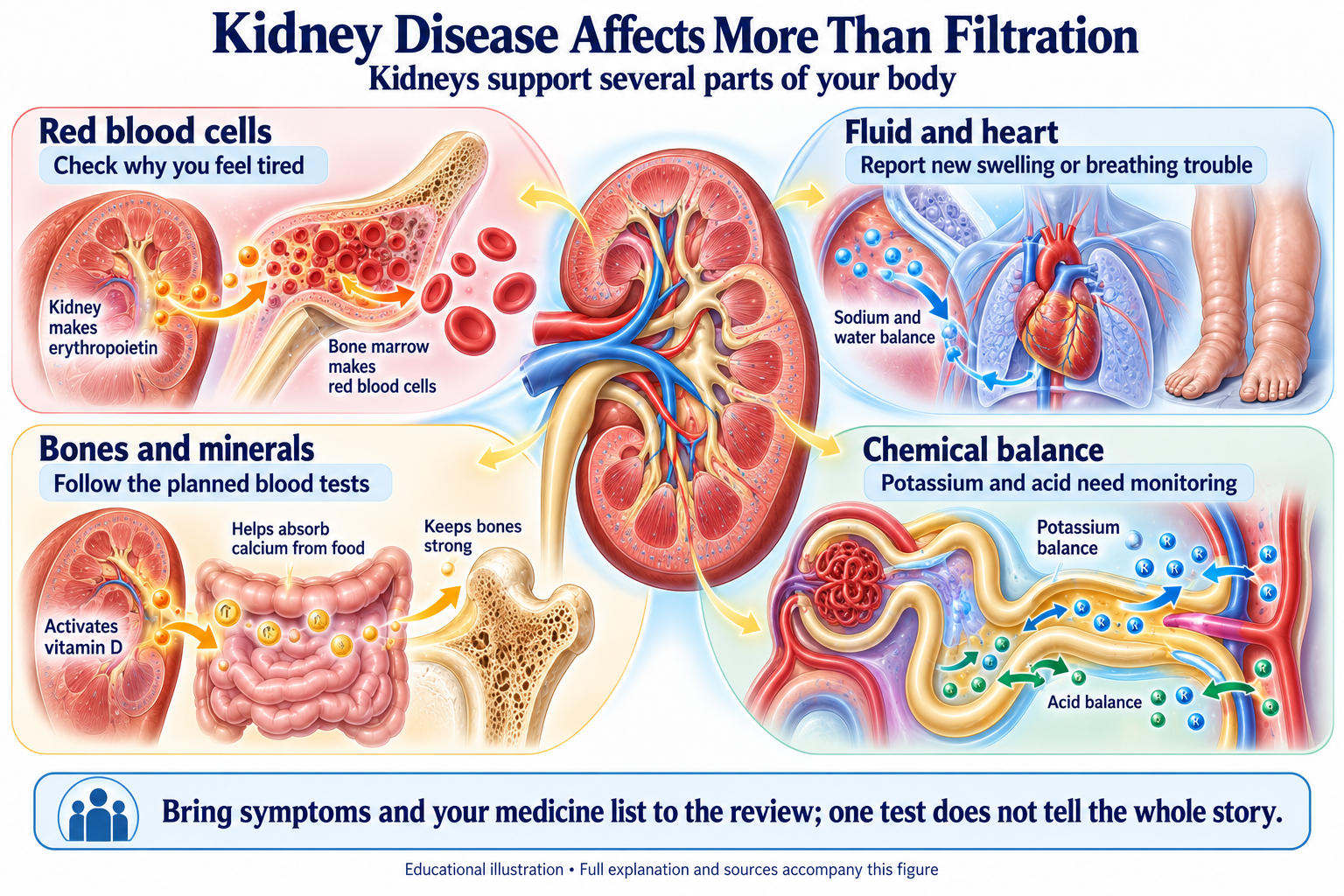 Kidney Disease Affects More Than Filtration visual summary