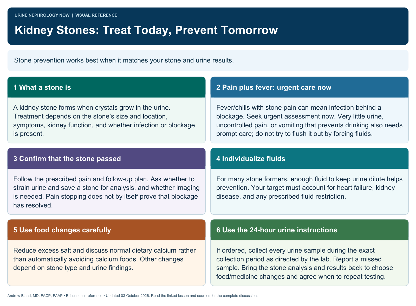 Kidney Stones: Treat Today, Prevent Tomorrow. Full text follows below.
