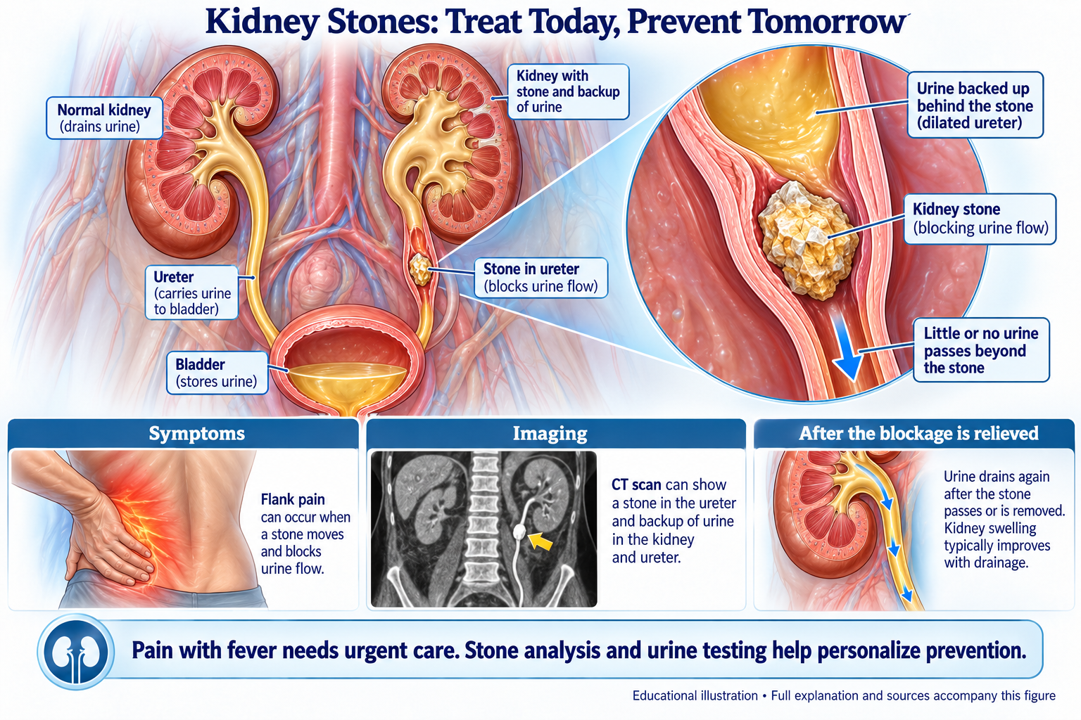 Kidney Stones: Treat Today, Prevent Tomorrow visual summary