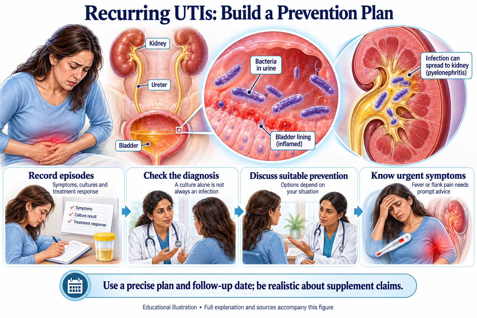 Recurring UTIs: Build a Prevention Plan visual summary