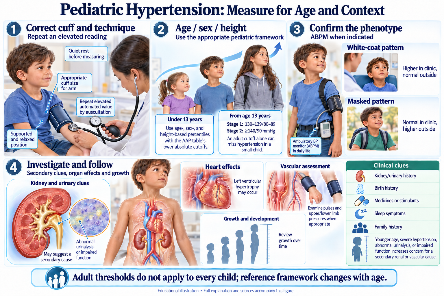 Pediatric Hypertension: Measure for Age and Context visual summary