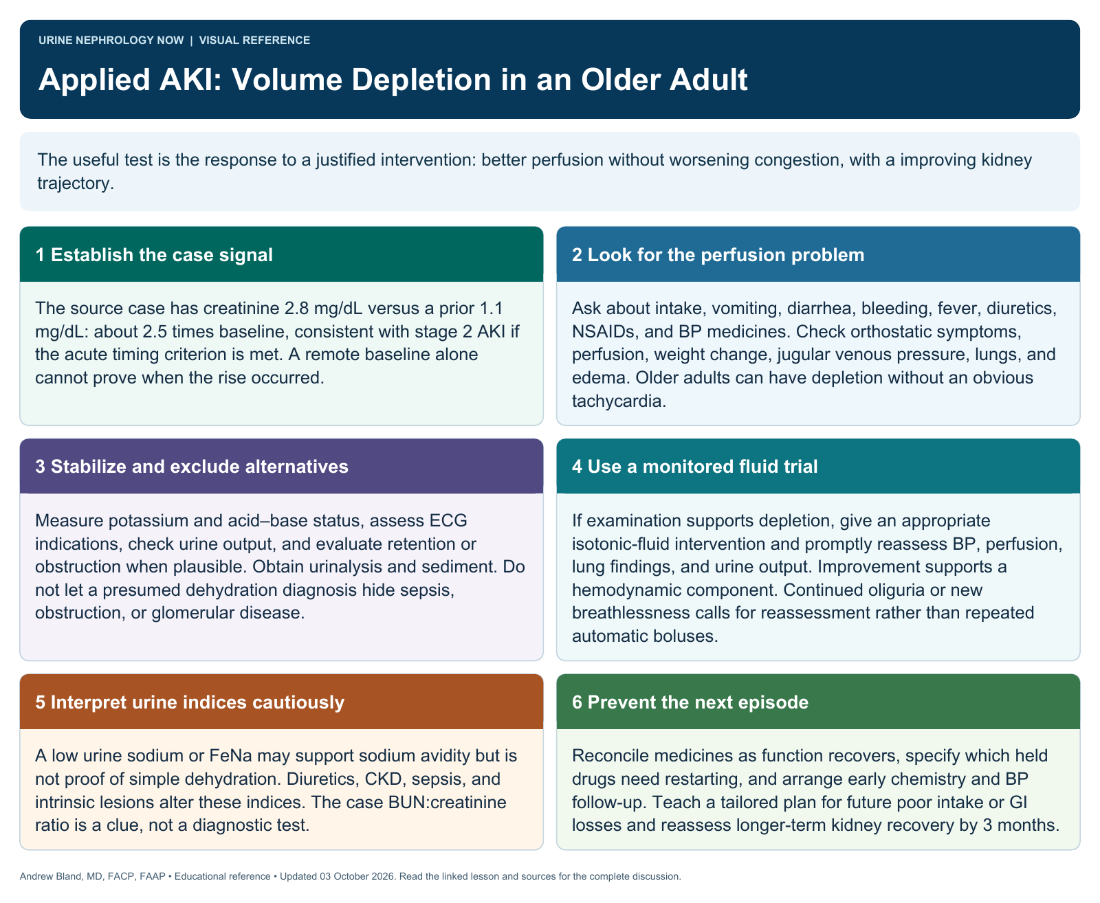 Applied AKI: Volume Depletion in an Older Adult. Full text follows below.