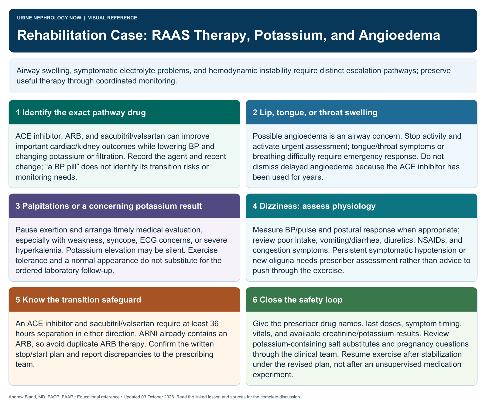 Rehabilitation Case: RAAS Therapy, Potassium, and Angioedema. Full text follows below.