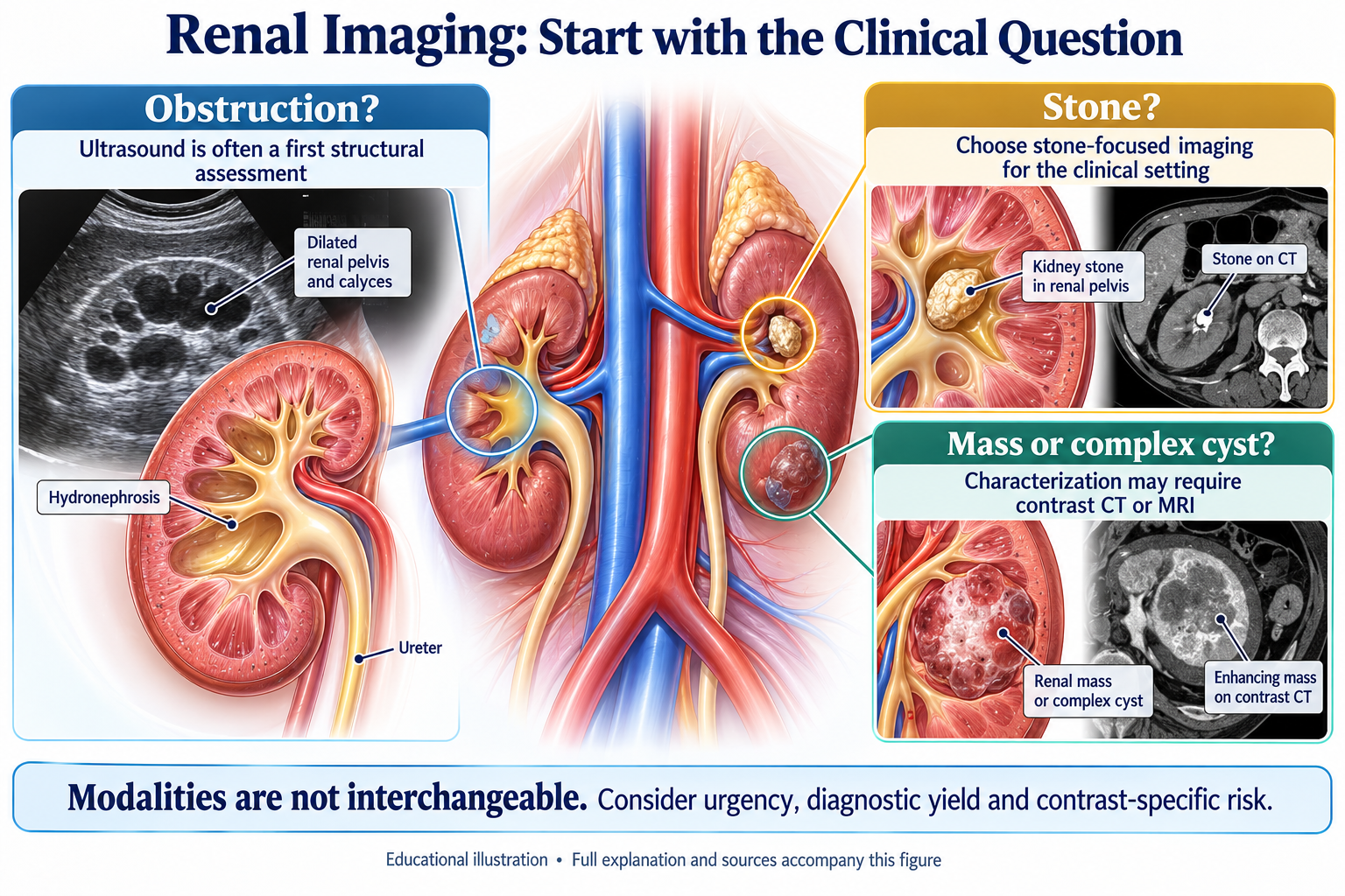 Renal Imaging: Start with the Clinical Question visual summary