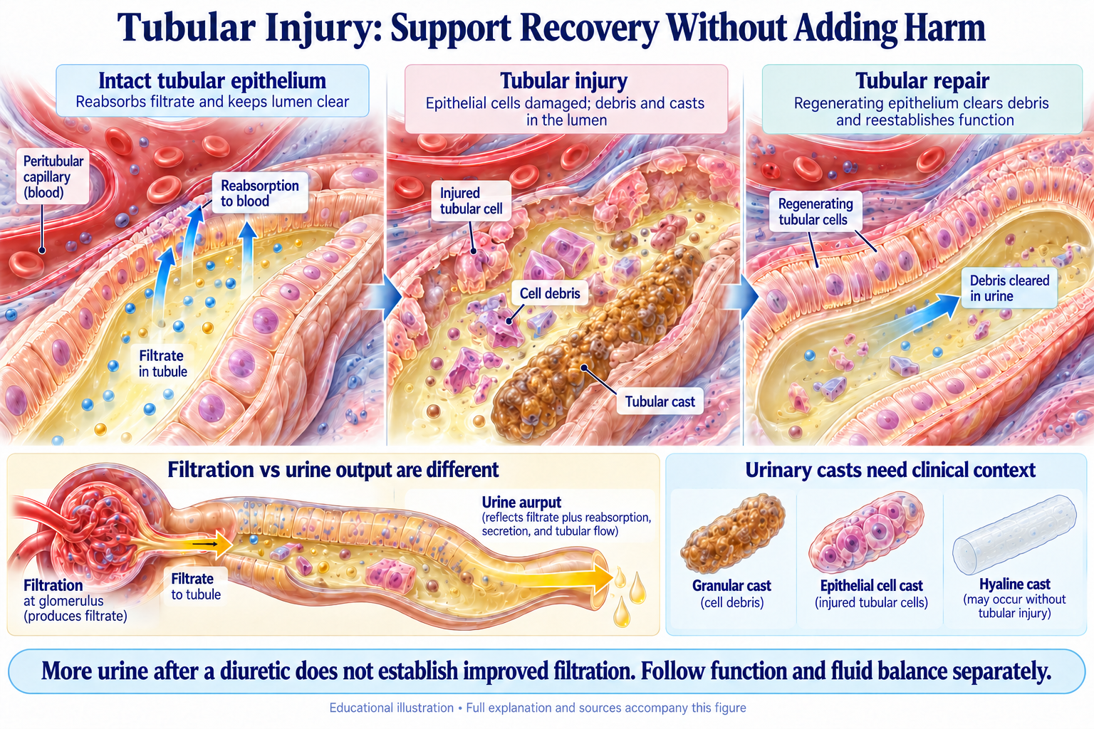 Tubular Injury: Support Recovery Without Adding Harm visual summary