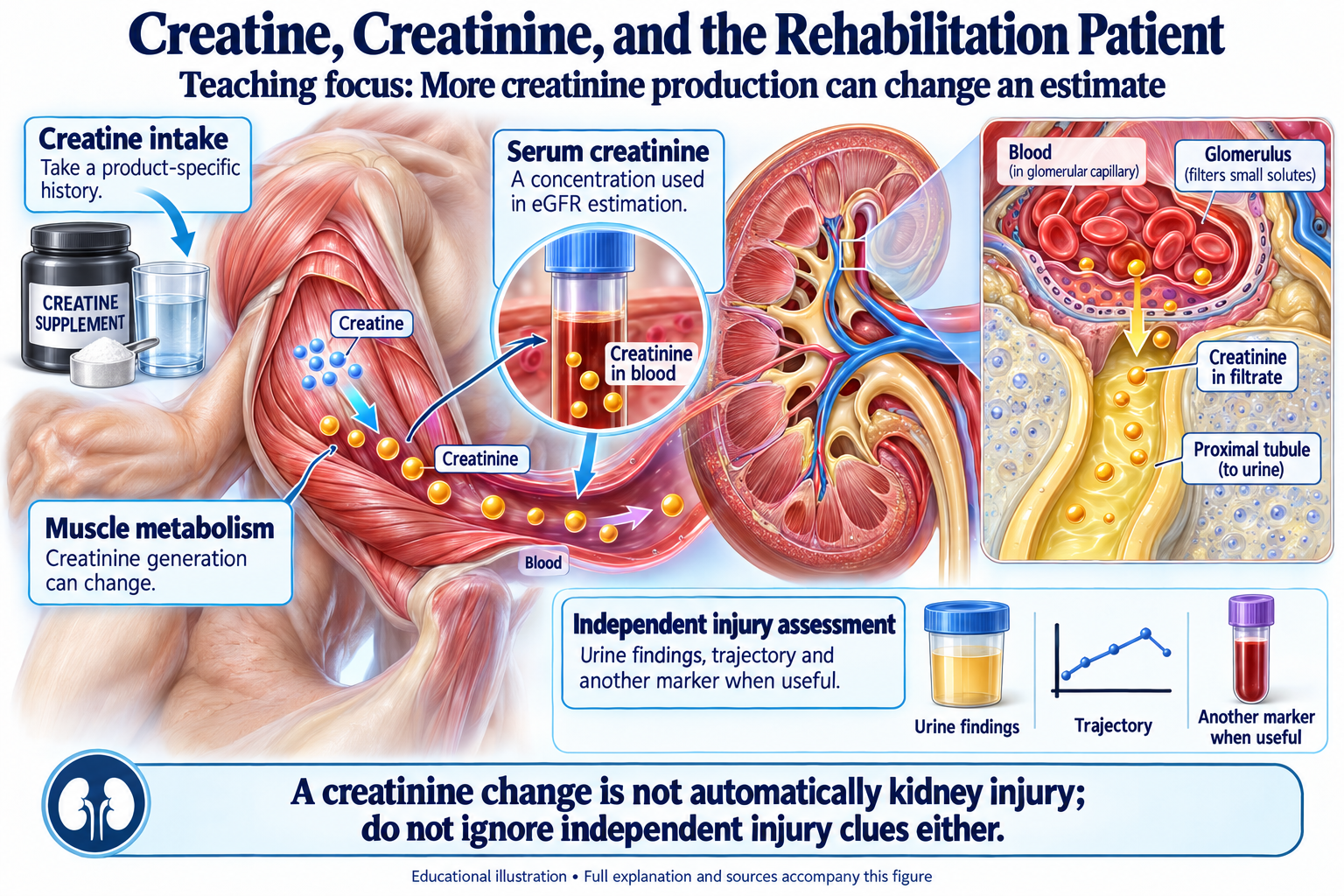 Creatine, Creatinine, and the Rehabilitation Patient visual summary