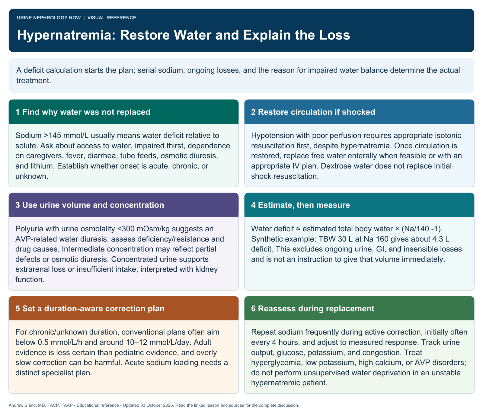 Hypernatremia: Restore Water and Explain the Loss. Full text follows below.