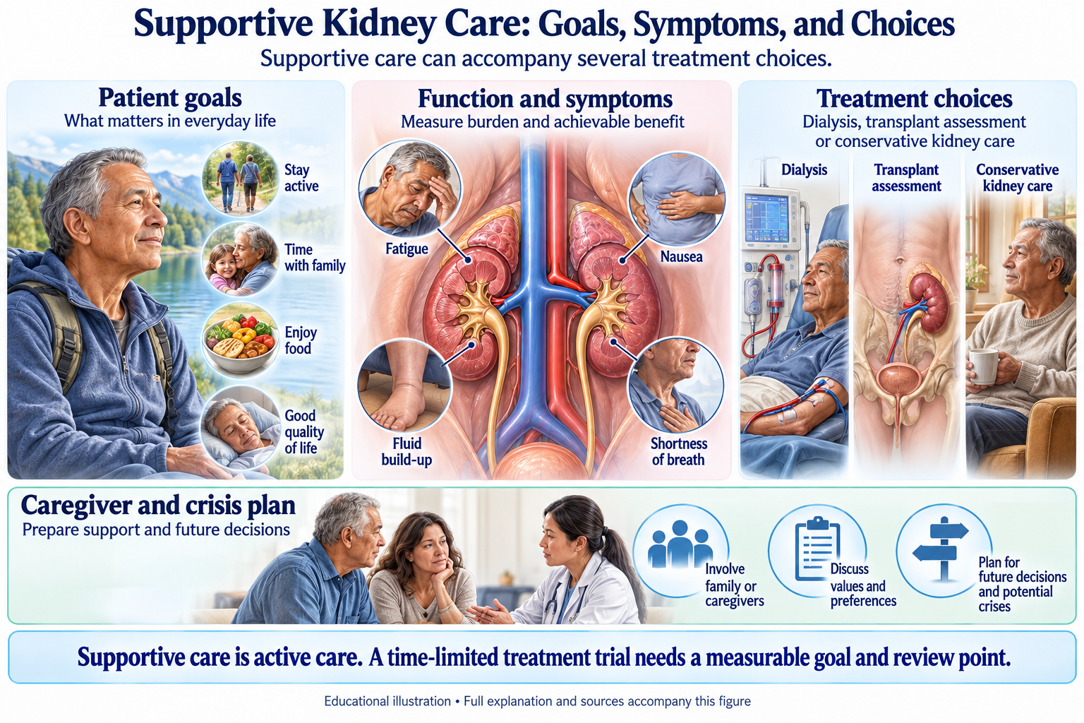 Supportive Kidney Care: Goals, Symptoms, and Choices visual summary
