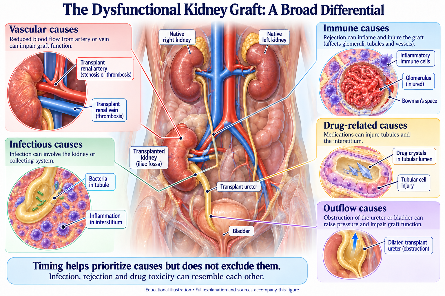 The Dysfunctional Kidney Graft: A Broad Differential visual summary