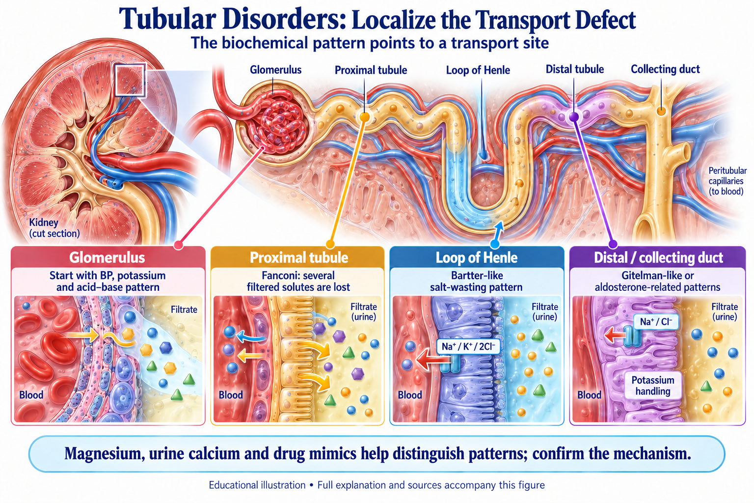 Tubular Disorders: Localize the Transport Defect visual summary. Open for the full image and text version.