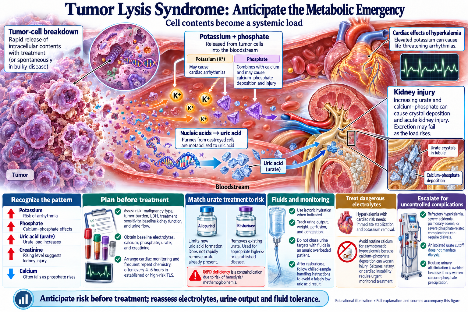 Tumor Lysis Syndrome: Anticipate the Metabolic Emergency visual summary