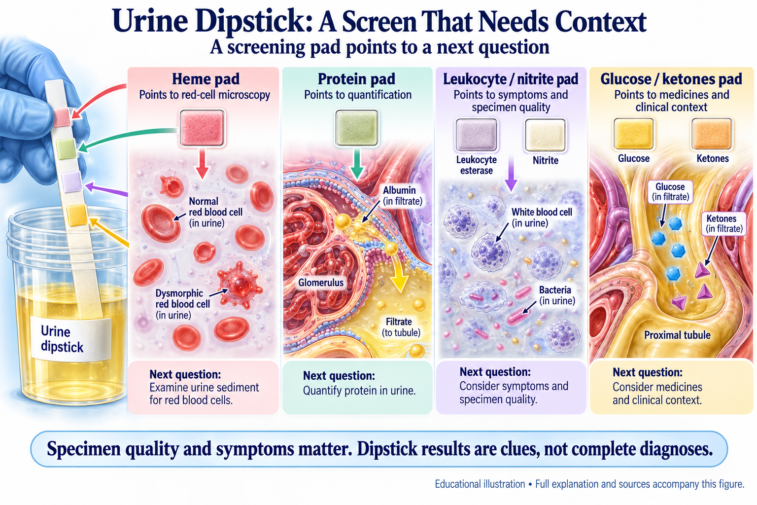 Urine Dipstick: A Screen That Needs Context visual summary